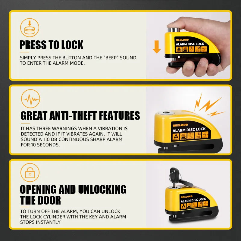 Disc Brake Alarm Lock